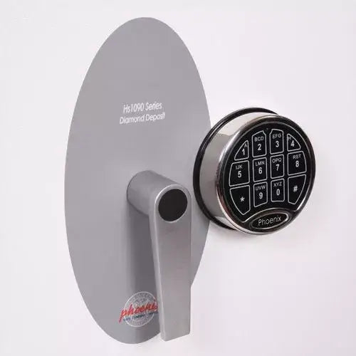 Phoenix HS1090 Series Deposit Safes HS1090ED- DF electronic keypad and lever for secure access.